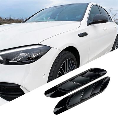 Capac Aerisire Laterală Aripă Autocolant Pentru Mercedes-Benz Clasa C W206 + C200 C260 AMG C63 Negru Lucios
