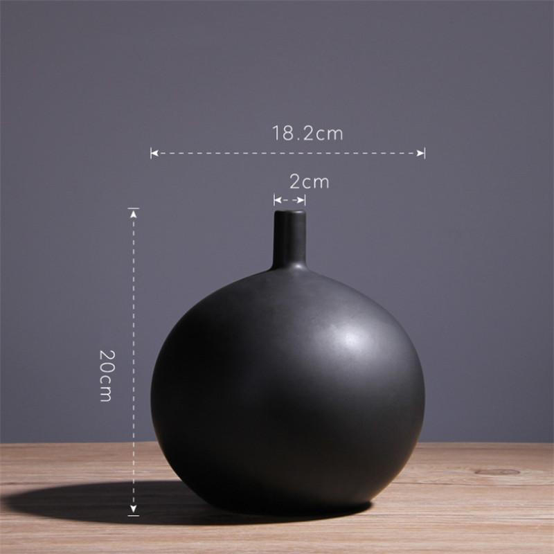 

Скандинавская минималистичная керамическая гидропонная ваза, круглый офисный стол, матовые вазы для цветов, украшения для дома D