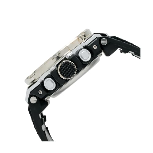 Klefer Men's Analog-Digi Sports Watch, Waterproof, Backlight, Date Display, Day of the Week Display, Urethane Strap, TS-AD307-SV, Black