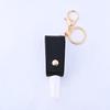 T-Shaped Leather Hand Sanitizer & Perfume Keychain Case with Spray Bottle