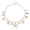 Hot Selling Monolayer Starfish Shell Pendant Hollow Out Alloy Waist Chain Beach Bikini Body Chain