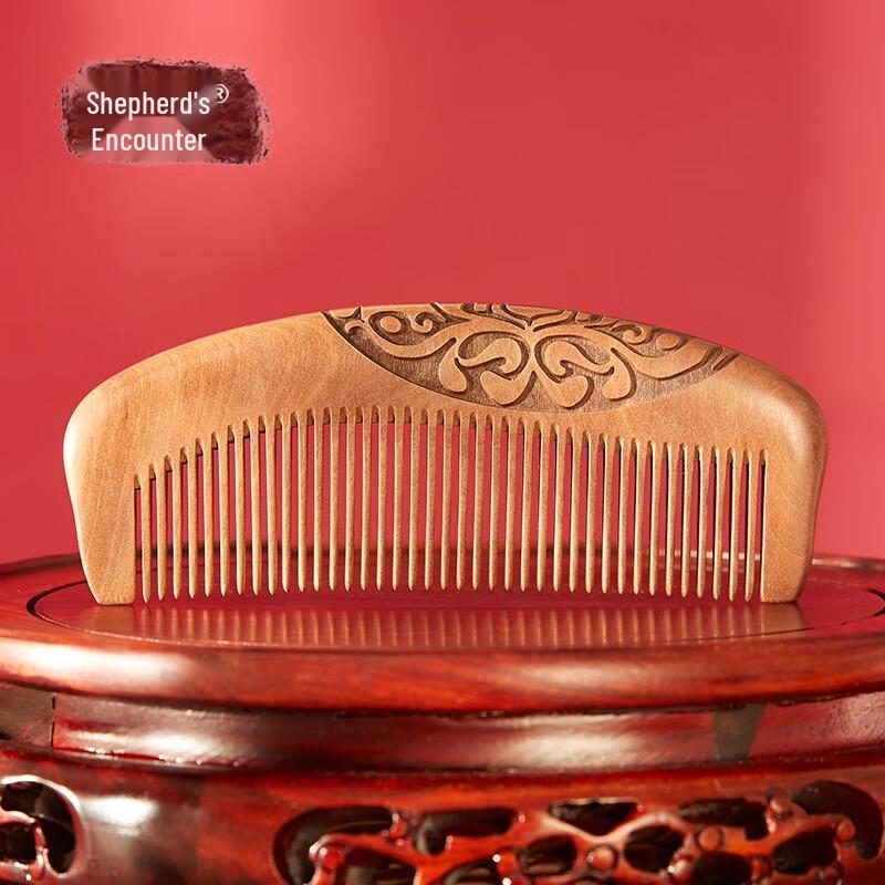 Muyu Natural Peach Wood Scalp Massage Comb
