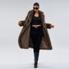 Womens Long Faux Fox Fur Coat Winter Stylish Oversized Outerwear Casual Chic Plus Size