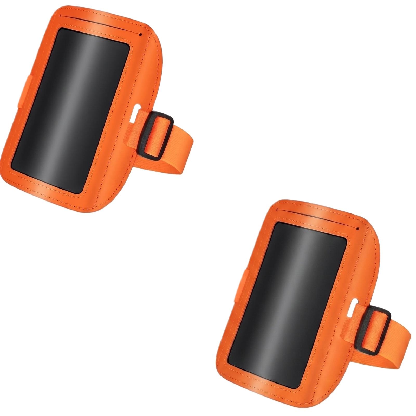 

Adjustable Elastic Band Arm Card Holder Case with Transparent Window for ID Cards and Badges Sports Running Gym Use one size помаранчевий