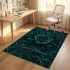 Floral Garden Theme Crystal Velvet Rug Personalized Custom Name Text Soft Floor Mat Home Decor