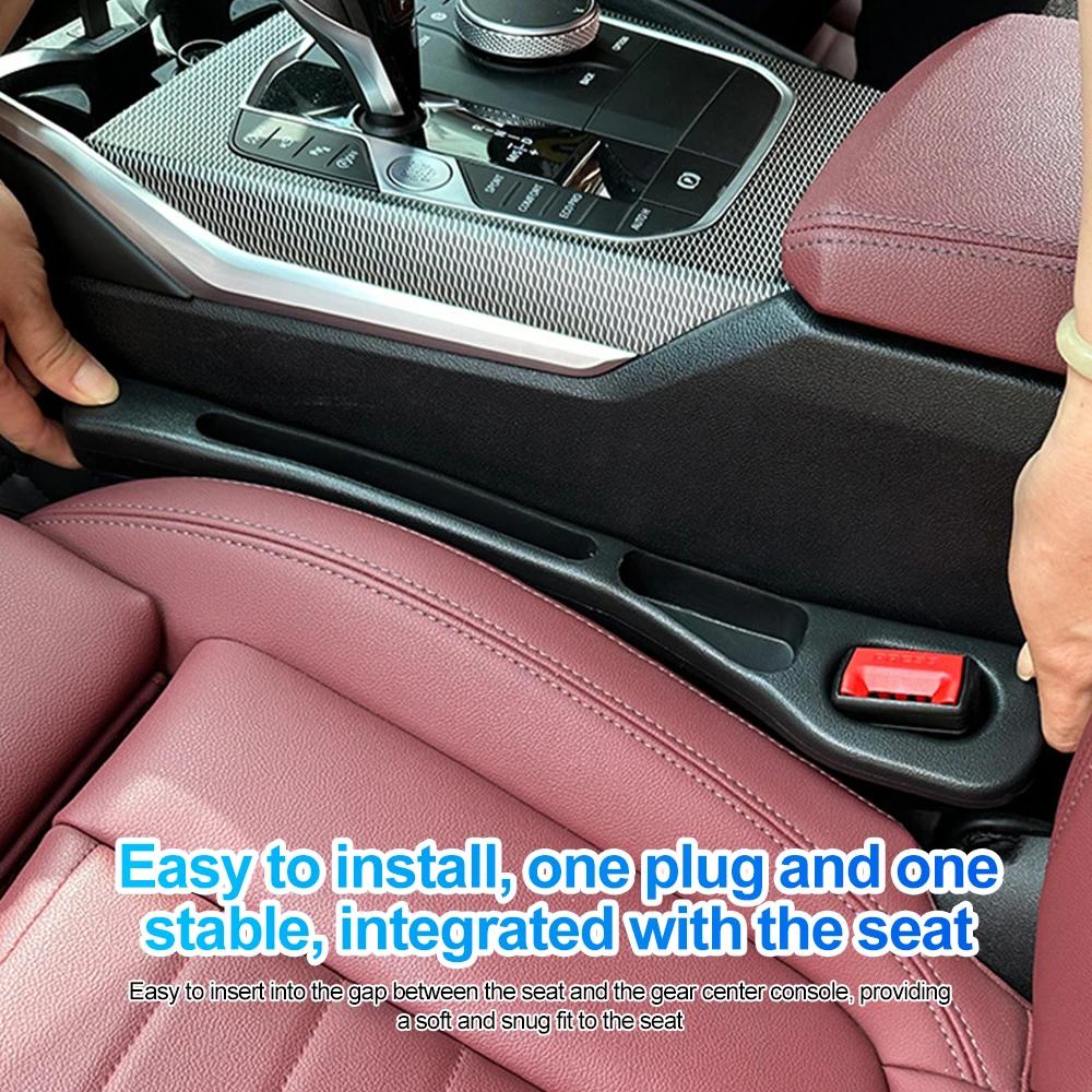 SEAMETAL 2PCS Car Seat Gap Plug Strip Side Seam Car Gap Filler Leak Proof Seat Gap Storage Organizer