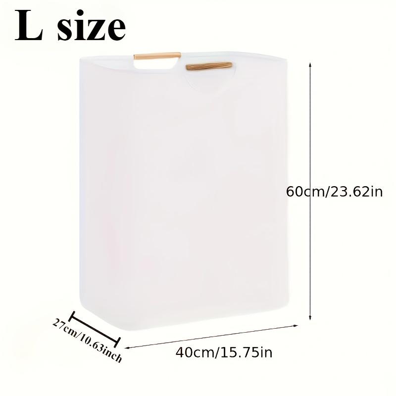 

Dirty Clothes Basket, Foldable Wooden Handle Fabric Household Bathroom Laundry Storage Basket, Toy Storage Basket
