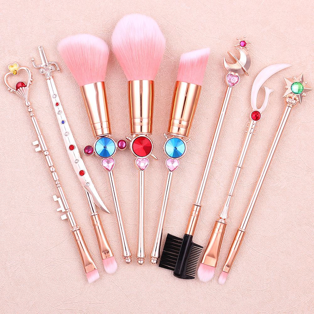 Sailor Moon Makeup Brush Set - 8-Piece Midi Fox Collection