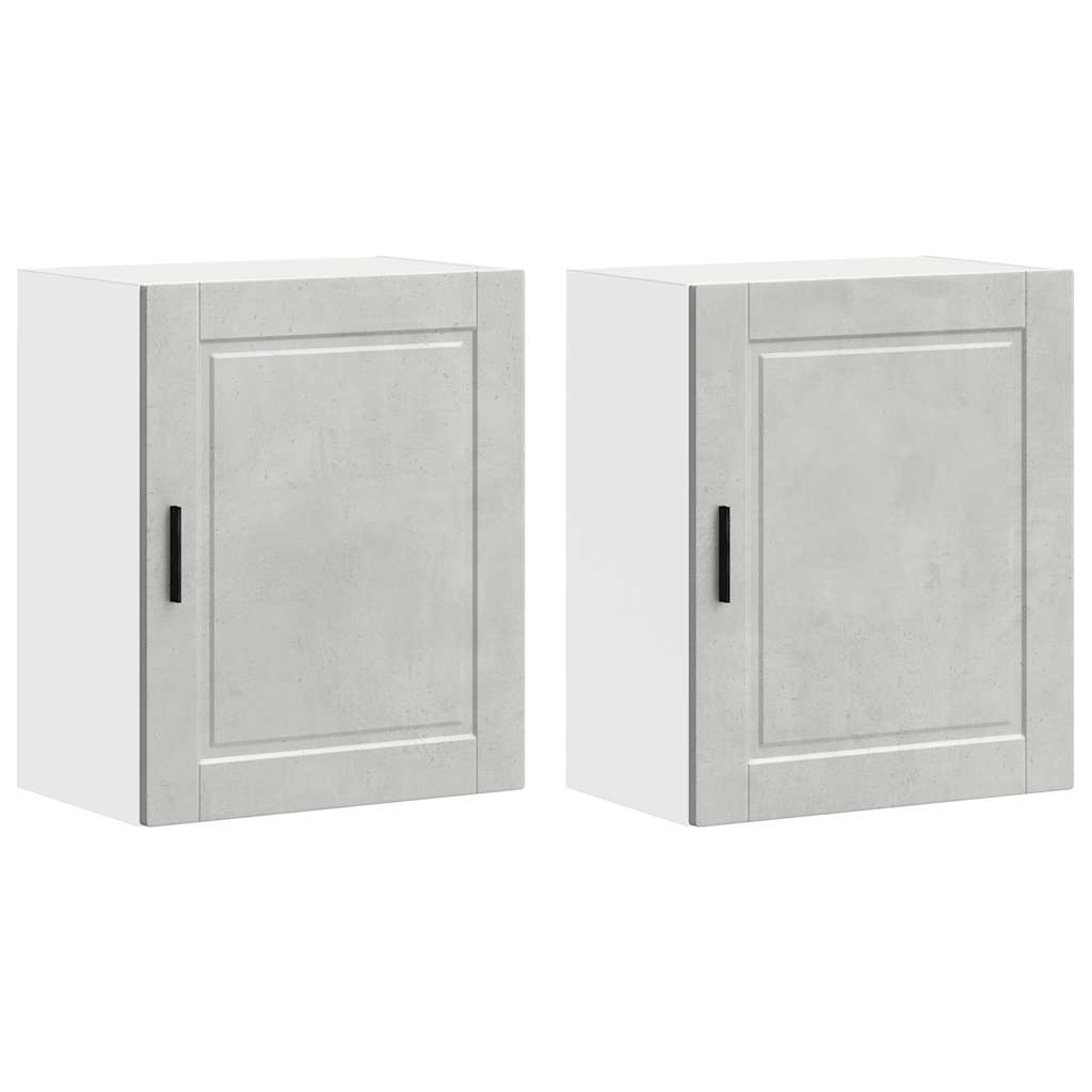 Kitchen Wall Cabinets 2 pcs Porto Concrete Grey Particleboard