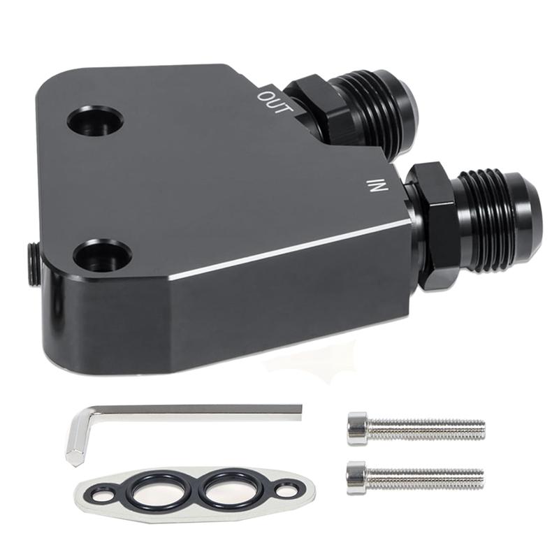 Precise For GM LS LS1 LS2 LS3 LS6 LS7 LS9 2005-2019 Corvettes C5, C6 C7 Engine Oil Cooler Adapter Kit Aluminum Adapter Block