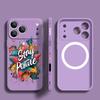 Magnetic For Magsafe Case For iPhone 17 Pro Max Letter Doodle Print Soft Silicone Phone Back Cover For iPhone 16 15 14 13 Pro Max 16e 17e
