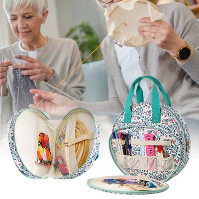 Embroidery Kit Organizer Bag - Multi-Layer Oxford Craft Storage for Cross Stitch Threads, Sewing Supplies & Needlework Tools