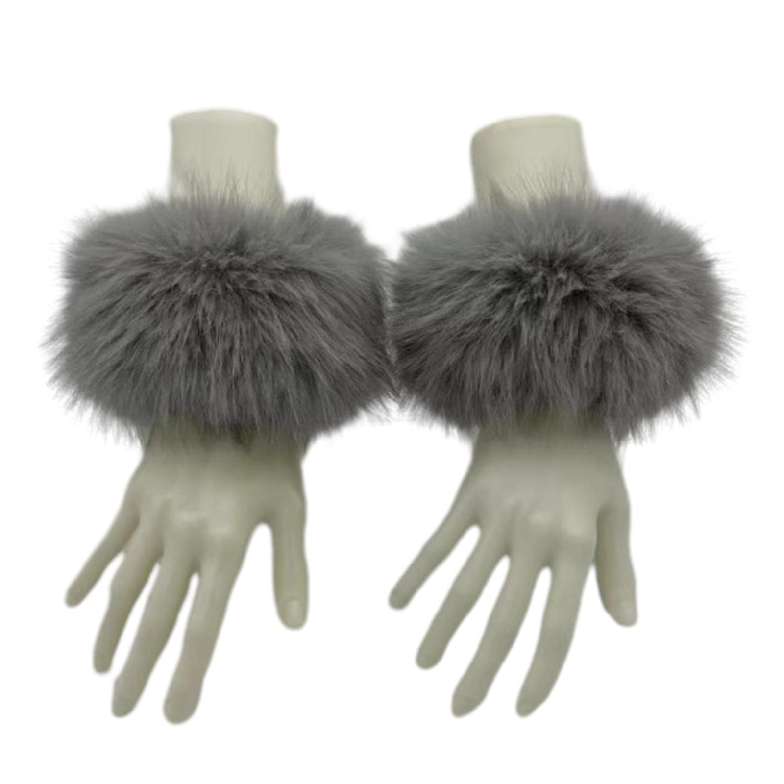 Зимние теплые женские гетры на руки, плюшевые манжеты на запястья, мягкие эластичные манжеты-браслеты, гетры на руки, плюшевые утолщенные аксессуары 9
