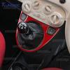 Für Abarth 595/695/Fiat 500C 2012-2015 Für Fiat 500 2008-2015 Weicher Kohlefaser-Aufkleber LHD RHD Manuell Auto AT/MT Auto-Schaltknauf