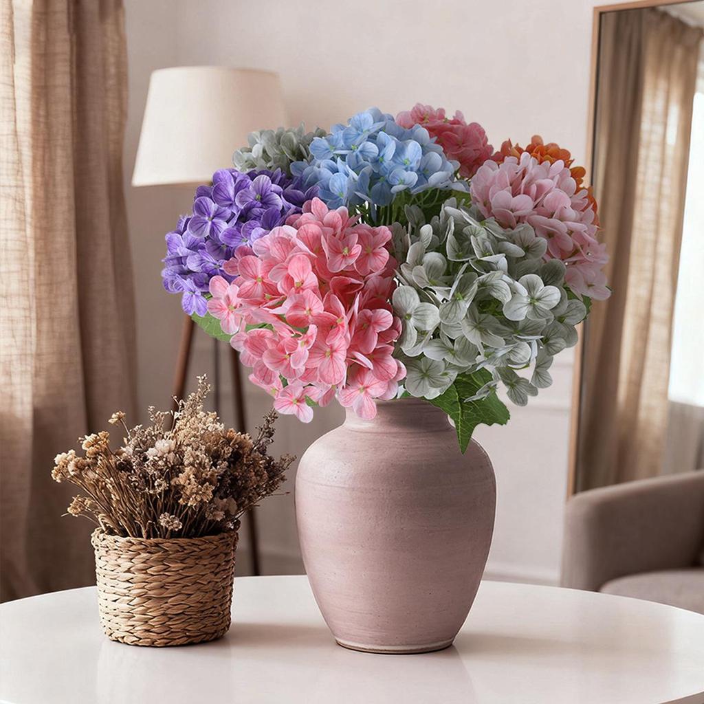 3D Hand-Feel Hydrangea, 72 Petal Simulation Flower for Hotel Decor, Floral Art, Wedding Arrangements
