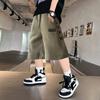 Sommer Capri-Shorts für Jungen Baumwolle Kinder Locker Lässiger Stil Sport-Kurzhose für Teenager-Kind