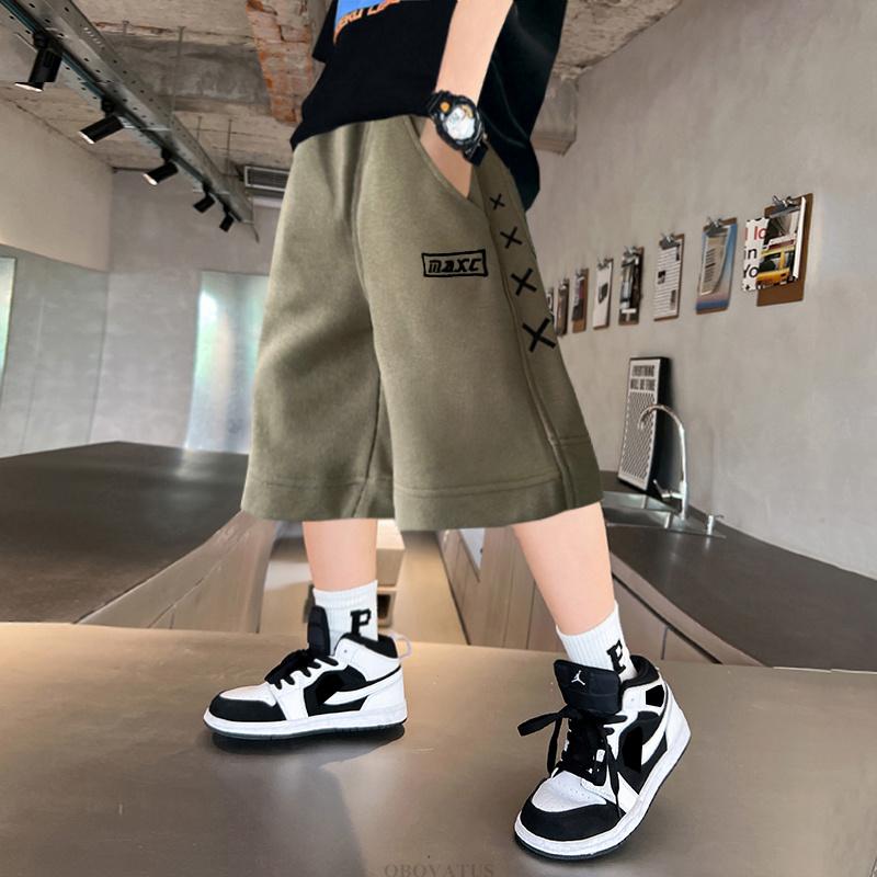 Sommer Capri-Shorts für Jungen Baumwolle Kinder Locker Lässiger Stil Sport-Kurzhose für Teenager-Kind