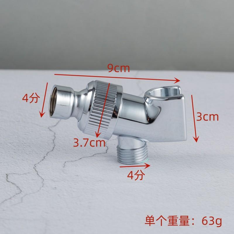 Shower Diverter Valve 3-Way Splitter With Outlet Socket ABS Chrome Plated Quick Install Bathroom
