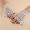 Double Layer Lace Fake Cuffs Pleated False Cuff Sleeve Cute Horn Cuffs Decoration  Photo Prop