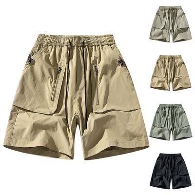 Sommer-Shorts für Herren mit digitalem Camouflage-Druck, flexible, elastische, verkürzte Sport-Shorts