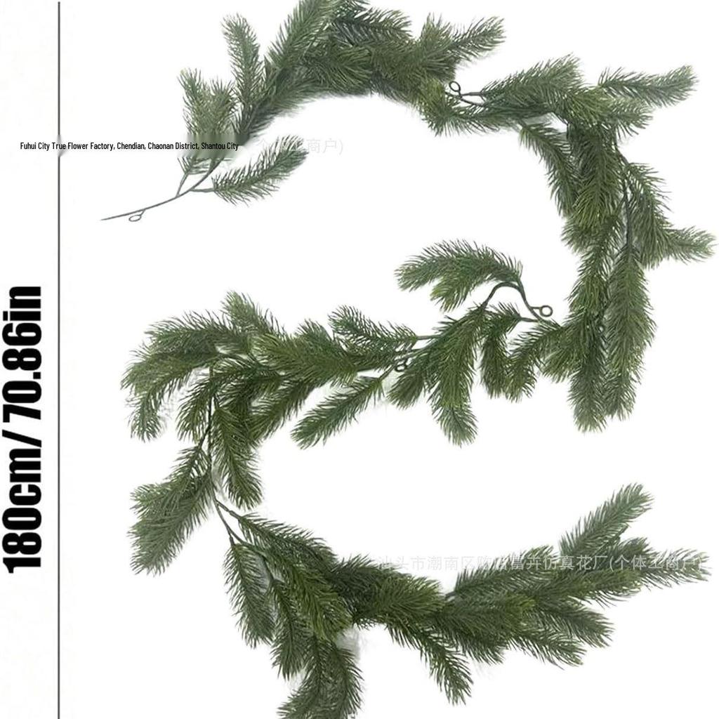 Artificial Pine Needles Christmas Vine for Wall Hanging Home Decoration