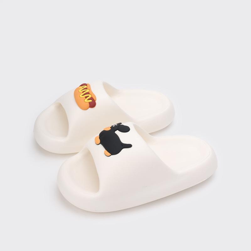 

Cute hot dog EVA slippers women s, home and household indoor non-slip soft thick bottom inside and outside wear cool slippers that feel like steppi 36-37