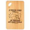 Cutting Board I Can't I Prefer My Postcards I Can't Minimalist | Engraved Bamboo Aperitif Board 30 × 20 Cm