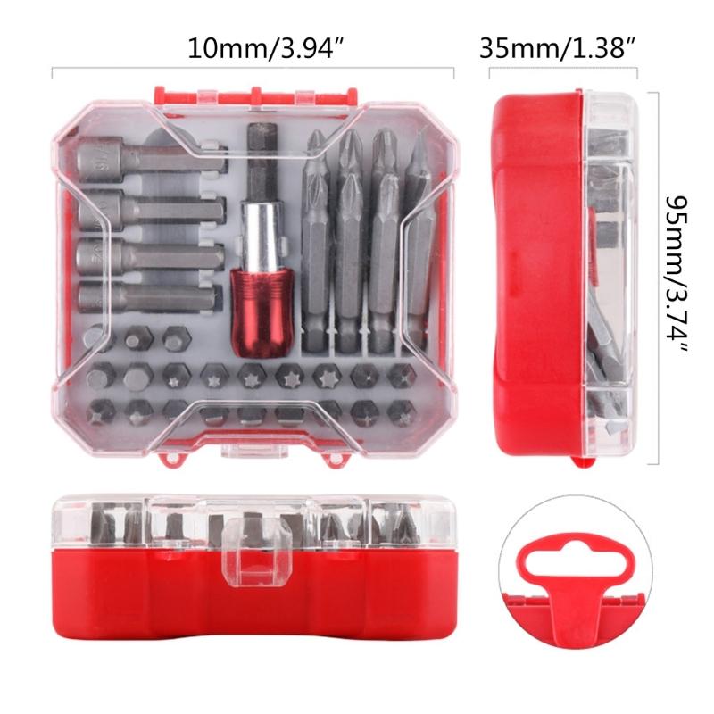 Durable 34pcs Security Bit Set Comprehensive Hex Star Screwdriver Set Essential Bit Durable for All Your Repair Needs