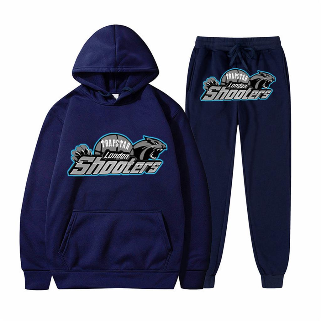 Womens Plush Long Sleeved Pants Loose Fitting Pullover With Letter Print And Rope Hoodie Two-piece