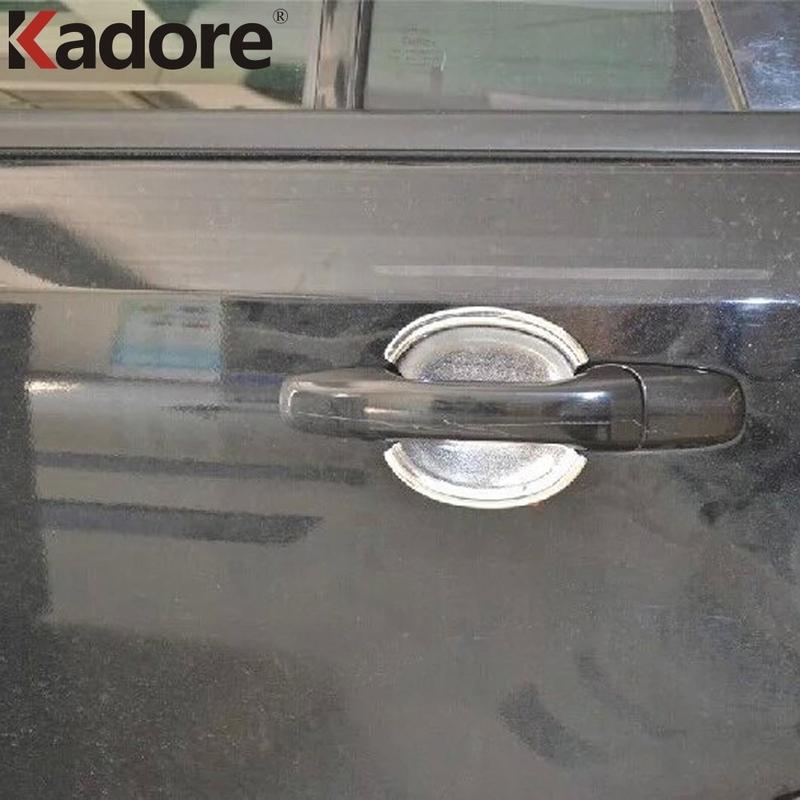 Side Door Handle Bowl Cover Trim For Ford Explorer Sport 2016 2017 Chrome Door Handles Bowl Cup Frame Covers Car Accessories
