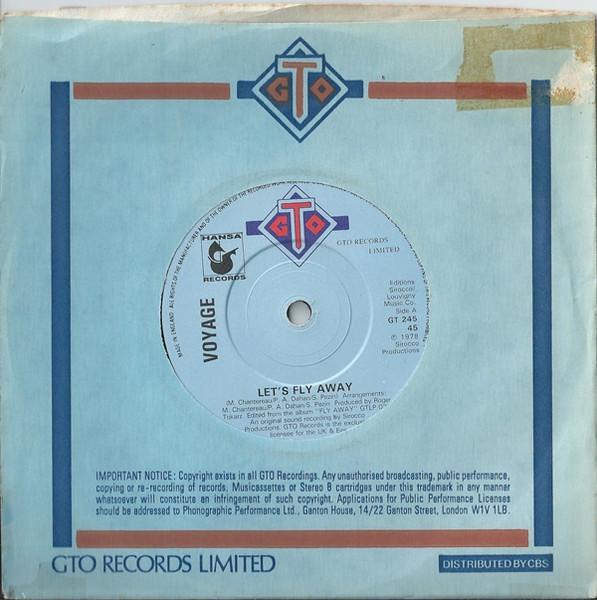 

7inch Record VOYAGE - Let s Fly Away GT245 GTO 1978 UK Soul/Funk Used