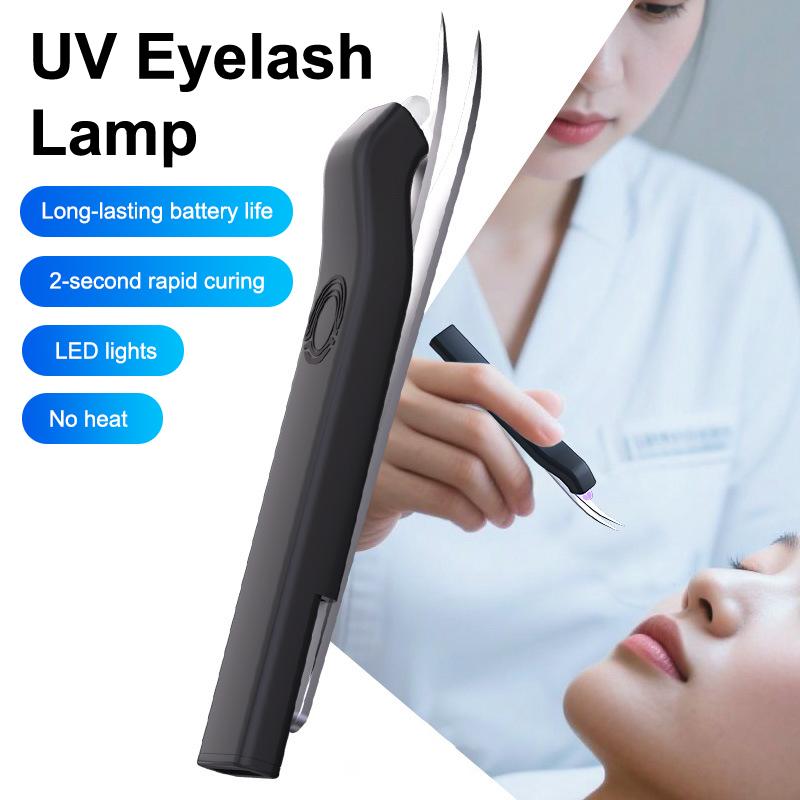Lash Tweezer Lamp Silicone Cordless Mini Gel Quick Curing Light Portable Handheld Lash Extension Lamp With Press Switch For Nail