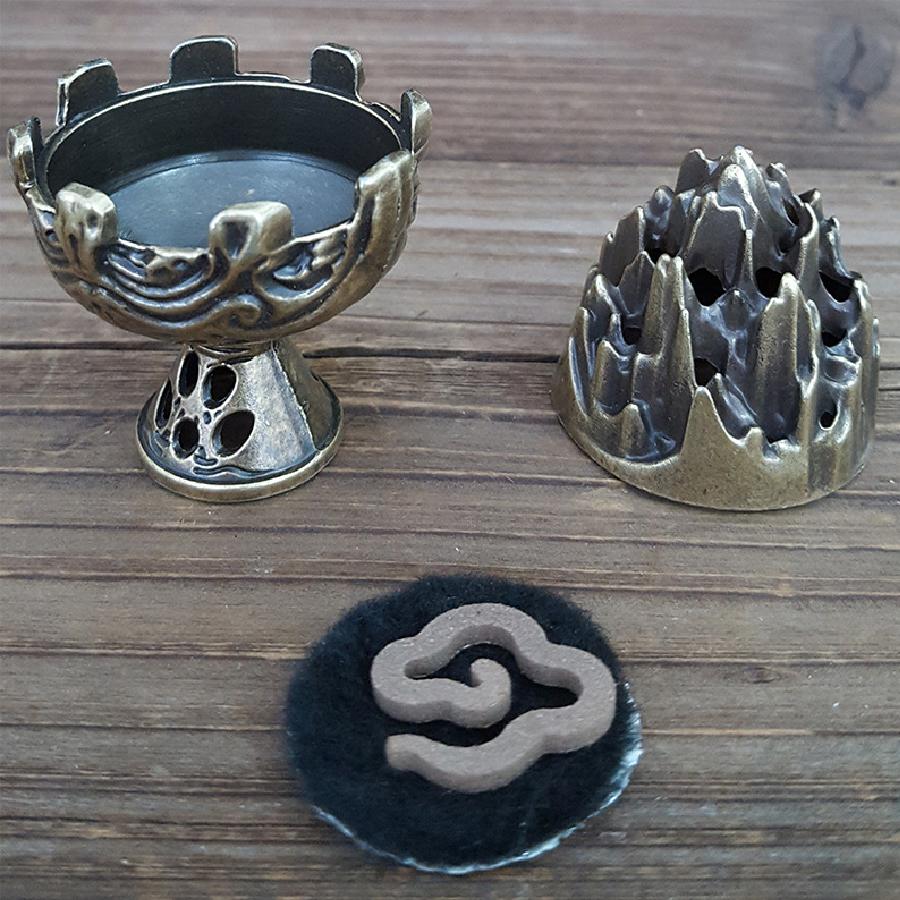 Fogão Boshan antigo, tripé para queimador de incenso doméstico, mini queimador de incenso retrô