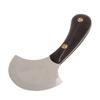 Leather Round Knife DIY One Piece Grinding Powder Steel Incisive Blade Ebony Handle Leather Skiving Knife