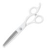 DEEDS GTZ 630R White Thinning Scissors Thinning by Japanese Scissors Manufacturer Thinning Scissors with Case [PF] (6.0 Inches, 10-15% Rate) /