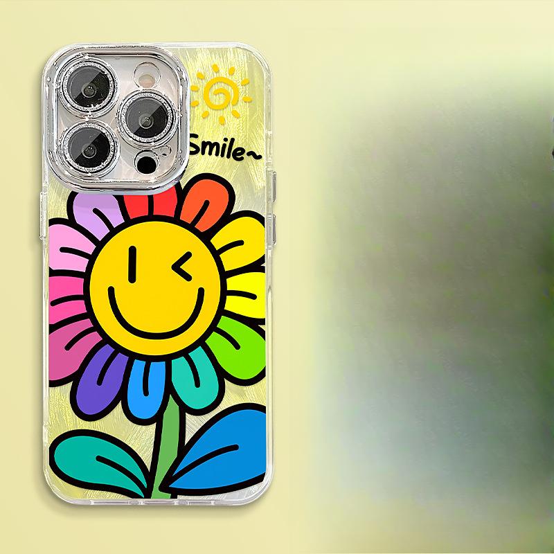 Sunflower Bracelet Suitable for Apple 15pro Mobile Phone Case Xiaomi 14 Rotating Magnetic Bracket 16 High-end Sense 8 Huawei