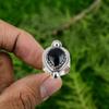 Gift For Her 925 Silver Natural Black Tiger'S Eye Promise Adjustable Ring