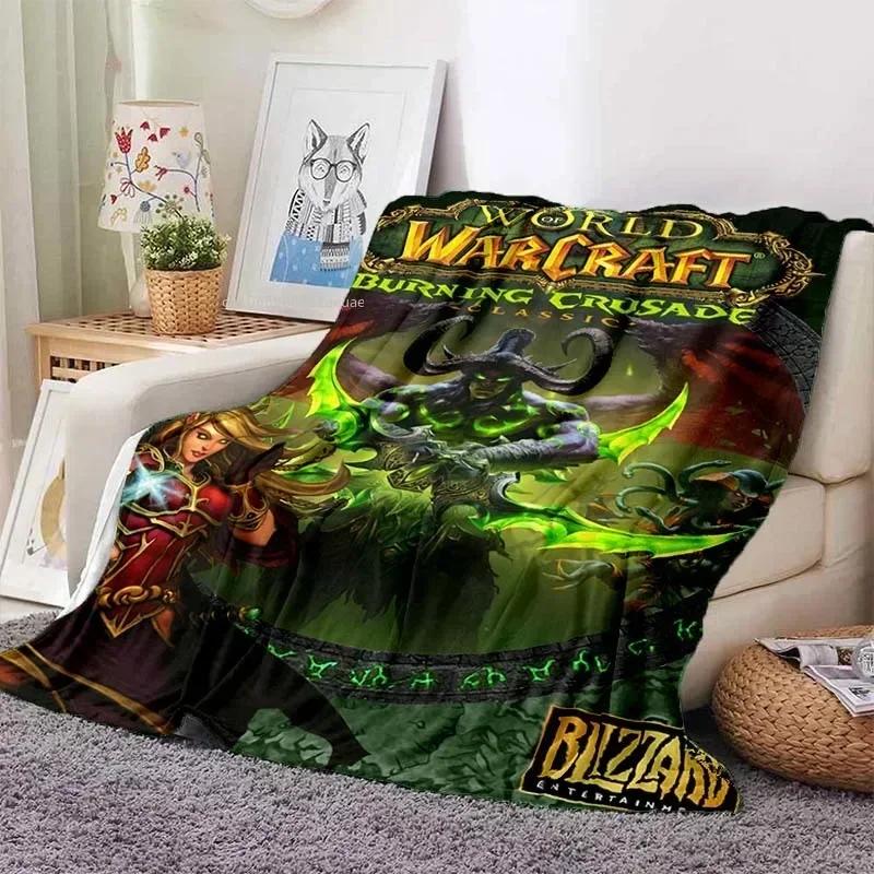 World of Warcraft Art Blanket Flannel Blanket A World of Magic and Limitless Adventure Soft Comfortable Home Travel Blanket