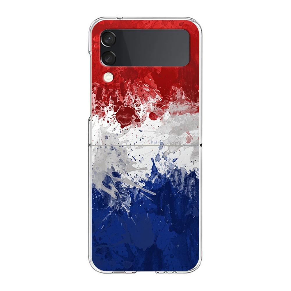 

Флаг Франции Футбол Париж Чехол для телефона для Samsung Galaxy Z Flip 3 4 5 Жесткий складной корпус из ПК для Samsung Z Flip3 Прозрачная задняя крышка Galaxy Z Flip 4