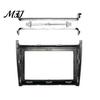Car Navigation Console Bezel 9 Inch Radio Dash Kit for Volkswagen 2014, Stereo Fascia Panel Vehicle Installation with Mounting Brackets Screws, Center