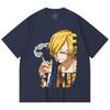 T-shirt Unisex Pesante 100% Cotone 230 g/m² Pezzo Unico Stampa Sanji V62