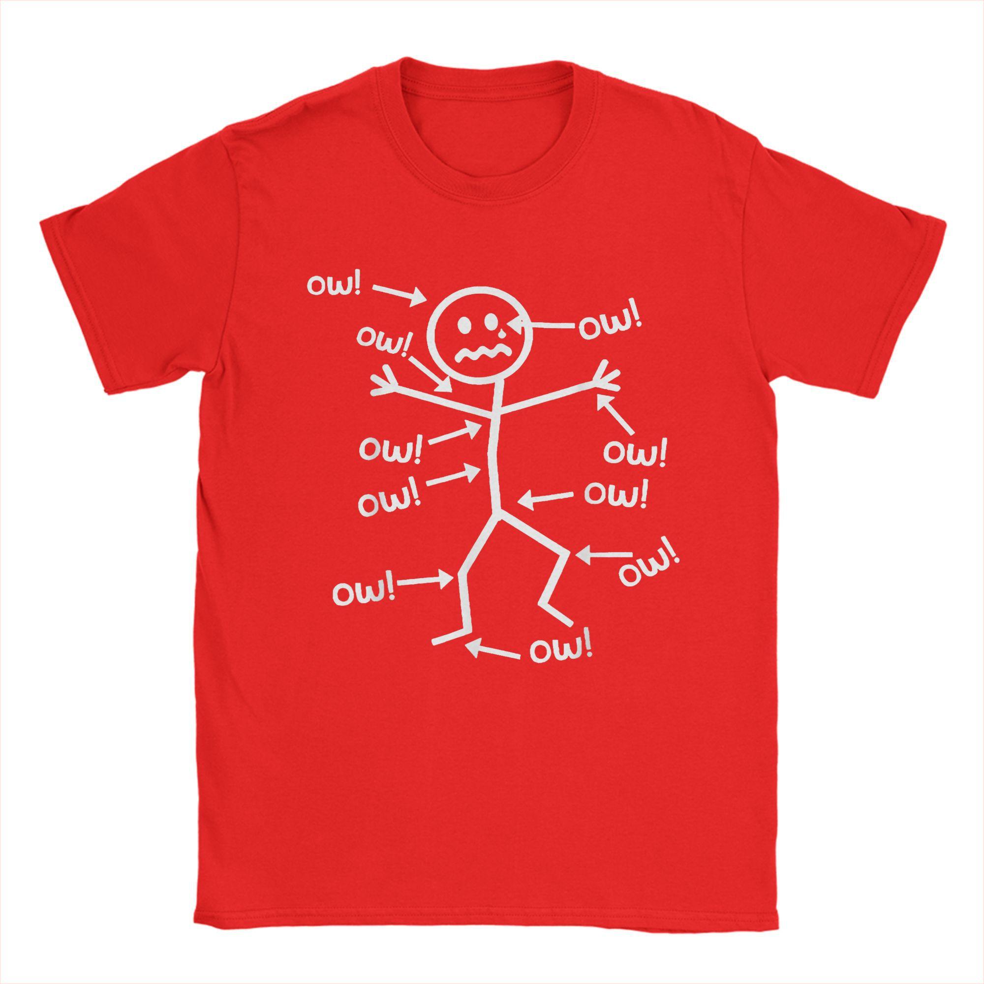 Ow Ow Ow Ow Ow Ow Ow Character TShirt Summer  Hippie T Shirts Adult Cotton O Neck Oversize Top Tees Short Sleeve Y2K Tshirt S