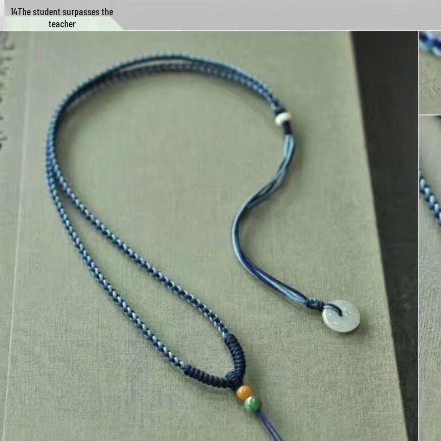 Тонкий стиль ручной работы золотой кулон нефритовый шнурок ожерелье с мужским нефритовым кулоном пряжка безопасности шнурок Standard