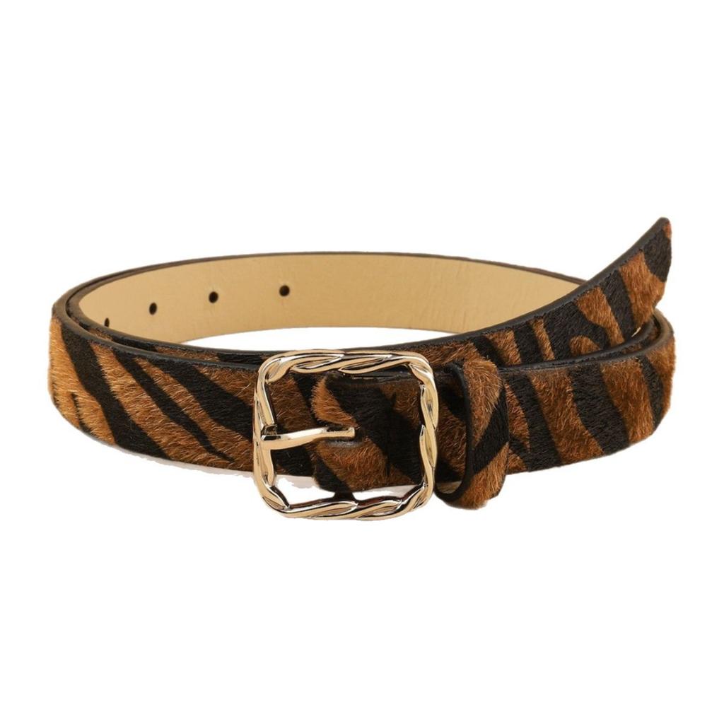 Twist Japanese Buckle Design Sense Alloy Belt Women'S Casual Decoration Square Buckle Belt