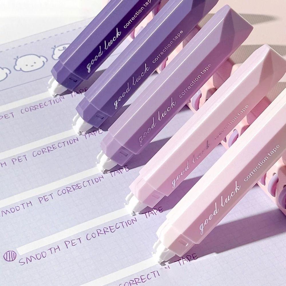 5pcs/Set Gradient Color Coating Tape 30m Student Alteration Tape Correction Band  School Supplies