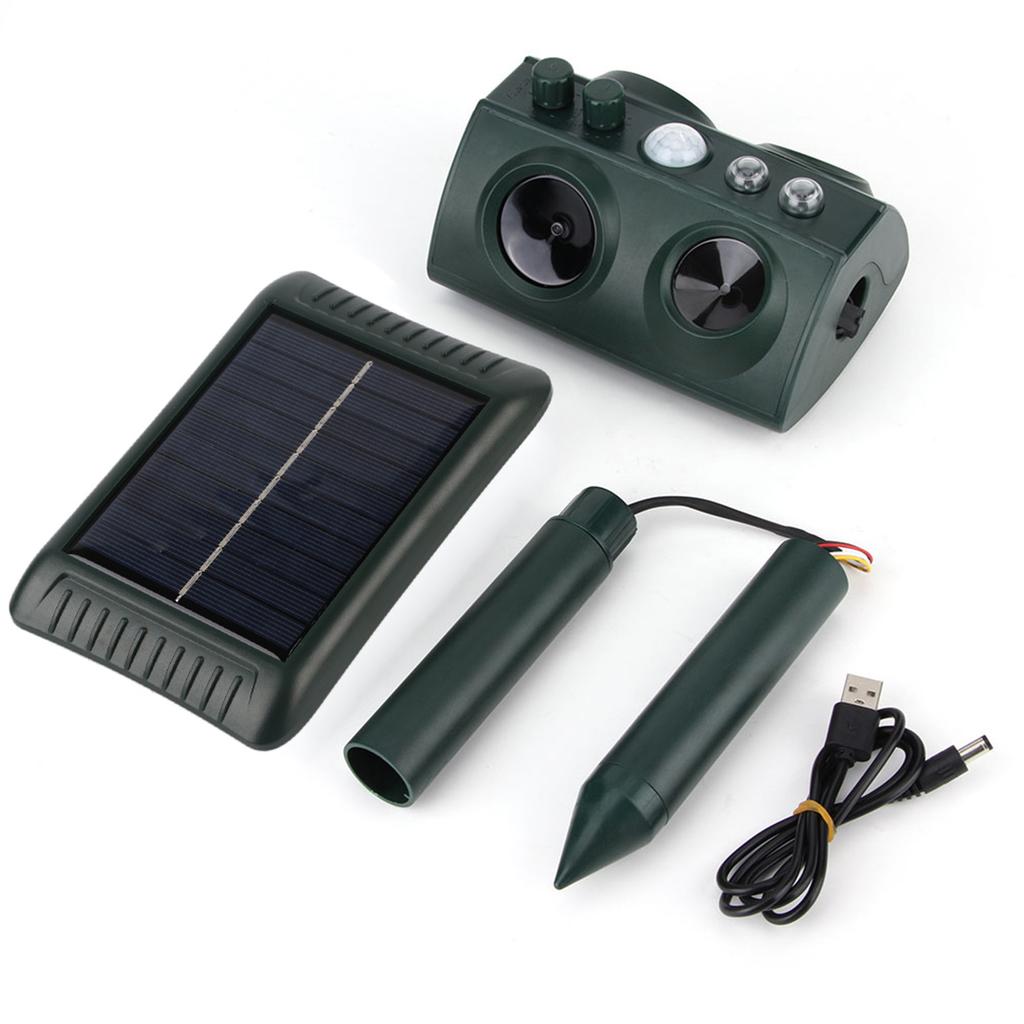 Garden Solar Ultrasonic Vibration Buzzer Animal Repeller Yard Outdoor Pest Repellent
