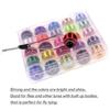 Kylebooker 25pcs Assorted 200D Fly Tying Thread for Size 6-14 Flies Fly Fishing Lure Making Material & Bi-ceramic Tip Bobbin Holder