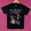 Tupac Portrait Collage Hip Hop Graphic T-Shirt Medium Unisex T-Shirt