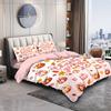 Comforter 3Pcs Pink Autumn Harvest Pumpkin Print Quilt Set With Coreless Multi Size Bedrooms Dormitories Soft Comfortable Machine Washable