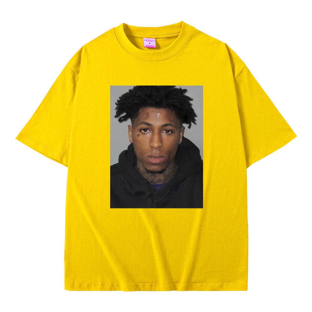 Rapper Youngboy Never Broke Again Mugshot T Shirt Men Women Hip Hop Vintage T-shirt Men's Pure Cotton Tees Male Oversized Tshirt
